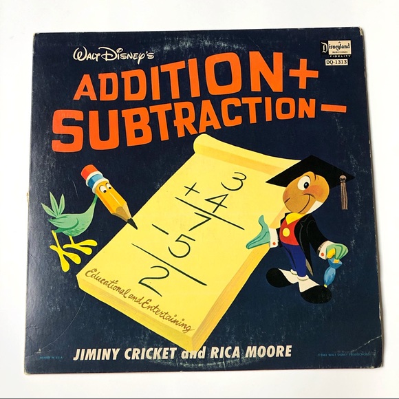 Walt Disney Addition + Subtraction 1963 Record